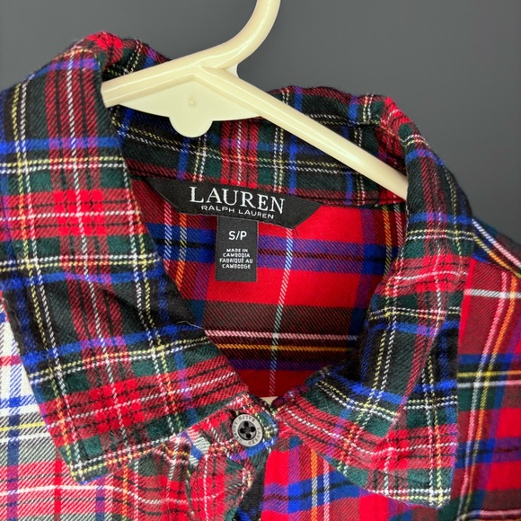 Lauren Ralph Lauren Multi Check Pattern Button Up Shirt - Picture 4 of 4